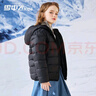 雪中飞（SNOWFLYING）儿童轻薄羽绒服男童保暖防寒新款童装中大童女童薄款冬外套 黑色 160 实拍图