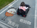 福儿宝奔驰授权大G儿童电动车玩具车可坐人四轮带遥控越野小孩宝宝送礼 四驱黑+减震器+后备箱+皮座 实拍图