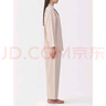MUJI女式无侧缝法兰绒睡衣女士家居服纯棉冬季套装女装 浅粉红色5A XL 实拍图