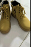 JEEP吉普童鞋儿童大黄靴子春秋款中大童皮靴工装靴儿童马丁靴 土黄30 实拍图