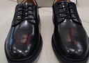 Clarks其乐泰顿系列男士德比鞋布洛克正装商务舒适皮鞋男 黑色 261103508 （加宽楦） 39.5 实拍图