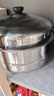 不锈钢加厚蒸锅多层家用通用蒸煮炖蒸笼蒸馒头电磁炉燃气灶 【28cm】加厚双层蒸锅(1-2人用) 实拍图