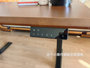 喜米莱实木电动升降桌电脑桌学习桌书桌家用办公桌电竞桌子可升降工作台 插排款【3节隐藏双电机】黑胡桃 【加厚30MM桌面】长120x70x75CM 实拍图