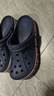 卡骆驰（CROCS）洞洞鞋贝雅卡骆班轻便耐磨一脚蹬休闲鞋|205089 深蓝/辣椒红-4CC 40 (250mm) 实拍图