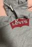 Levi's【特价来袭】李维斯情侣同款经典宽松休闲logo套头连帽卫衣 灰色 19622-0008 M 实拍图