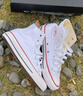 匡威（Converse）官方All Star经典帆布男女高帮休闲运动小白鞋101009 101009/白色 41 实拍图