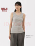MUJI女式 弹力罗纹编织背心 上衣内搭打底 25年夏季女装女款 BB2ROA5S 灰色 M (160/84A) 实拍图