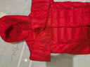 鸭鸭（YAYA）儿童羽绒服轻薄男女童装秋冬男童小童中大童轻便冬装外套D 红色 140 实拍图
