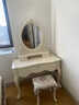 田园驿站欧式实木梳妆台卧室高级感梳妆柜梳妆台一体卧室化妆桌梳妆台轻奢 0.8米/妆台+妆镜+妆凳 实拍图