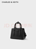 CHARLES&KEITH插带兔耳托特包手提斜挎包婚包包女包生日礼物CK2-50781362 Black黑色 M 实拍图