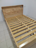 起凤广东佛山家具床实木床橡胶木现代北欧双人床主卧原木床简约风木床 单床（原木色主图款） 1500mm*2000mm  框架结构 实拍图