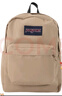 JANSPORT杰斯伯书包轻便双肩包男女旅行包简约背包电脑包学生校园 4QUE7R5奶咖/卡其色-侧袋+隔层 实拍图