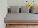 源氏木语 北欧实木沙发床小户型多功能折叠床客厅两用推拉床 橡木原木色（布艺雾灰普通垫） 1970*（820-1515）*220沙发床 实拍图