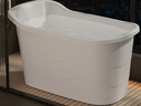 捷贝（Jebe baby）成人浴桶大人泡澡桶沐浴桶加厚全身可坐大号家用带盖浴缸塑料浴盆 象牙白简约款98CM无盖 实拍图