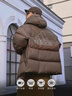 adidas 拒水防泼防风保暖鸭绒羽绒服面包服男女同款阿迪达斯官方   岩层深土地棕   M 实拍图