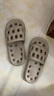 乐拖浴室速干凉拖鞋男夏镂空漏水厚底洗澡情侣居家拖鞋  浅咖40-41 实拍图