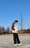 朝朗裤子男款春秋冬季束脚休闲裤男加绒卫厚裤宽松侧条纹运动长裤子 8058常规黑色 XL 【建议120-145斤】 实拍图
