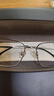 WAN XIN 新款 1.67超薄高清防蓝光镜片男可配度数送商务眼镜框女Z 31306黑银 修饰脸型显脸小 配万新1.60较薄非球面树脂镜片 实拍图