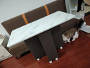 演鑫简易折叠餐桌小户型家用伸缩餐桌可移动吃饭桌子出租房用 小圆角（高级灰柜+仿白理石纹） 100cm *50cm*77cm【升级加厚板材】 实拍图