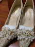 ZOCI高跟鞋女水晶新娘主婚鞋禾秀婚纱两穿水晶鞋女春夏伴娘鞋法 香槟色6厘米 6cm 37 (235mm) 实拍图