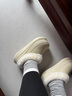 朴西棉拖鞋女防水秋冬季家居户外保暖毛绒厚底女款拖鞋 奶杏色 39-40 实拍图