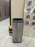 金柯不锈钢商用垃圾箱大号 酒店垃圾桶无盖直投脚踏带盖 立式方形果皮桶 大堂商场走廊办公室大容量定制 30升无盖砂银钢SF30L 实拍图