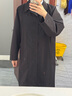 优衣库合作款/男装女装宽松单排扣风衣/外套25秋冬新款479417 09 黑色 M /170/92A 实拍图
