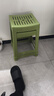 茶花 塑料凳子 家用条纹板凳 高方凳子46.6cm 绿色 1只装 实拍图