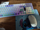 AOC GK300/GK320无线蓝牙有线三模键盘鼠标套装 多功能屏显机械手感拼色电竞游戏电脑办公键盘RGB背光 GK320键鼠桌垫三件套【紫幻青漾】 实拍图
