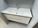 浴美优品实木浴室柜陶瓷一体盆卫生间洗手洗脸盆柜组合洗漱台镜柜奶油风 L16吊柜110cm普通镜柜+陶瓷盆 实拍图