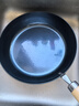 臻三环章丘手工铁锅平底煎锅烤肉煎锅无涂层不易粘锅小平底锅辅食厨具 烤蓝木把 26cm 实拍图