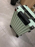 欧遥高颜值铝框行李箱可坐人男女学生潮流大容量拉杆箱加厚密码旅行箱 薄荷绿【铆钉加固铝合金款】 20英寸 【飞机免托运，登机箱】 实拍图