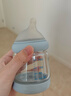 babycare歪头仿母乳新生儿奶瓶礼盒防胀气玻璃奶瓶4件套 静谧蓝 0-12月 实拍图