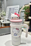 艾可思三丽鸥公仔冰霸保温杯700ml 吸管杯水杯学饮杯牛奶杯hellokitty女 凯蒂猫 700ml 实拍图