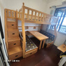 子航（ZH） 上下床实木儿童床男孩女孩双层床带书桌成人上下铺子母床 橡木色学习桌梯柜款 上铺115下铺135 实拍图