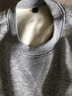 JEANSWEST LIFE真维斯加绒卫衣男秋冬季加厚保暖外套三角设计重磅灰色圆领上衣 实拍图