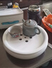 恒古（Heregur）储水式茶台潮汕家用圆形功夫茶具茶道配件小茶盘青花陶瓷简约茶托 10英寸茶海茶池 24.5cm-金线-单独茶盘 实拍图