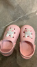 牧童儿童拖鞋夏男宝宝洞洞鞋软底女童卡通洗澡婴幼儿家居鞋萌兔粉170 实拍图