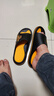回力运动拖鞋男浴室内户外不易滑厚底凉拖鞋HL39391黑黄色45-46码 实拍图