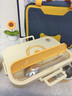 沃德百惠（WORTHBUY）316不锈钢保温饭盒小学生卡通便携分格餐盒餐具套装 奶酪黄5格+袋 实拍图