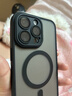 雅思恋 【强力磁吸充电】全包肤感磨砂黑适用iPhone17手机壳苹果手机保护壳MagSafe磁吸超薄渐变 黑色 【简约高级，镜头全包】 iPhone 15 Pro Max 实拍图