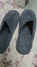 JOYTOUR一次性拖鞋5双男女居家旅行加厚秋冬便携防滑酒店珊瑚绒均码灰色 实拍图