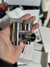 潜水艇（Submarine）黄铜双出水角阀双用洗衣机水龙头一进二出三/四双开双控三通加长 银色【迷你款-无接头】 实拍图