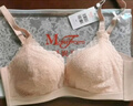 曼妮芬朱珠同款舒适无钢圈文胸女蕾丝内衣本命年红内衣 110 肤色（花月美人） 75B 实拍图