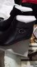 红蜻蜓妈妈棉鞋女冬款羊毛加绒保暖高帮短靴舒适皮靴WTC44638 黑色 39 实拍图