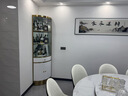 碧桂园轻奢钢化玻璃酒柜展示柜客厅小转角柜三角柜靠墙拐角置物架 D钛金+白柜木门+抽屉+透明玻璃门 45*45*213CM 实拍图