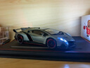 活石兰博基尼车模合金汽车模型仿真限量版手办男生生日礼物圣诞节跑车 兰博毒药【银】+皮质底座防尘罩 2025火的玩具跑车模型纪念品仿真高档 实拍图