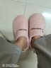 洁丽雅棉拖鞋女士秋冬季包跟室内家居家用情侣保暖防滑毛绒男士冬天棉鞋 粉色 38-39 (适合37-38码) 实拍图