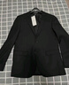 罗蒙男士西服套装商务职业正装小西装结婚新郎上班春秋季修身外套 黑色（单件西服） XL 实拍图
