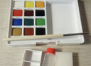樱花(SAKURA)固体水彩颜料12色迷你套装NCW-12荷兰泰伦斯便携透明水彩写生学生绘画用品速写马克笔绘画 实拍图